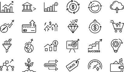 Black Floral Silhouette Vector Icons Set – Decorative Botanical Flower Clipart Bundle for Logos, Patterns, Invitations, and Digital Art