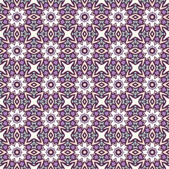 Amethyst Garden Elegant Damask geometric seamless pattern