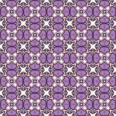 Amethyst Garden Elegant Damask geometric seamless pattern