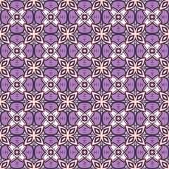 Amethyst Garden Elegant Damask geometric seamless pattern