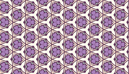 Amethyst Garden Elegant Damask geometric seamless pattern