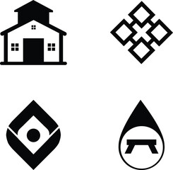 Architectural Essence: A Quartet of Minimalist Icons