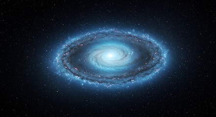 Fototapeta premium Celestial Swirl: A Galactic 3D Render