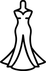 Elegant red carpet gown with dramatic side slit