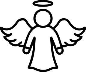 Angel costume with wings and halo isolated on white background