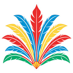 vector illustration of colorful feathers