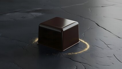 Black chocolate monolith with glaze