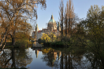 Maschpark und Neues Rathaus von Hannover