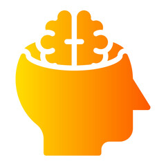 brainstorm process gradient icon