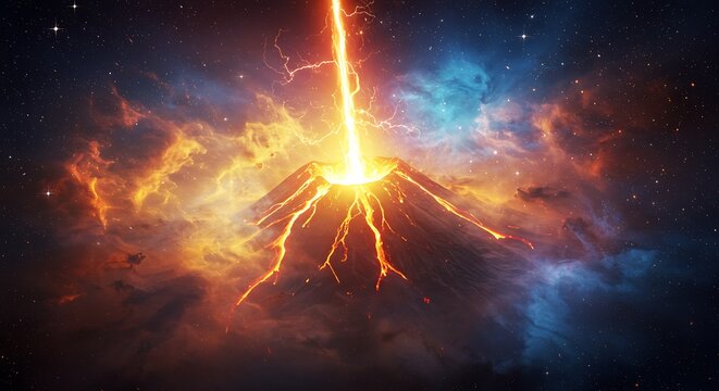 Cosmic Forge: A Celestial Inferno