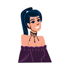 Smiling young woman showing confidence and happiness