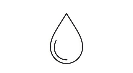 Simple Water Drop Outline Icon