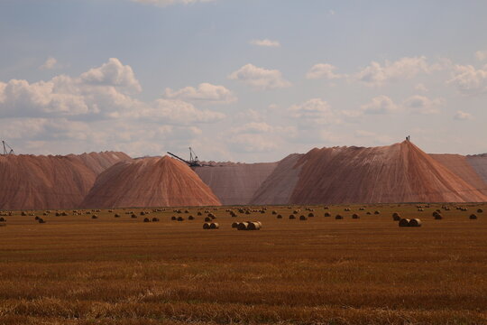 View of the Soligorsk salt mountains Belarus