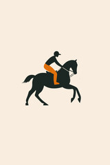 Polo Player Silhouette on Horseback