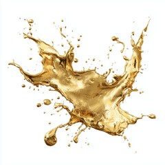 Golden Liquid Splash - Stunning Abstract Art , isolated on white background png