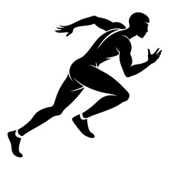 silhouettes of runners