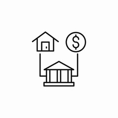 bank mortgage icon icon sign vector