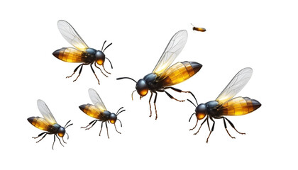 bee on white background