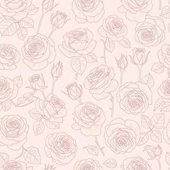 seamless background with roses