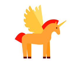 red horse on a white background