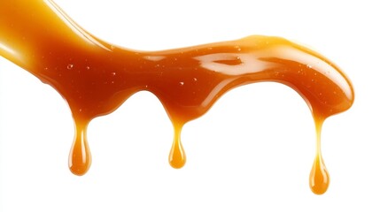 Golden honey drips elegantly, showcasing its smooth texture and rich color. Perfect for culinary art and food photography. Use it to enhance recipes and more. AI