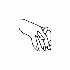 holding fingers icon icon sign vector