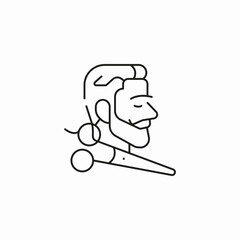 men hair scissors icon sign vector