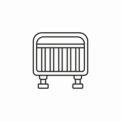 metal security fence icon sign vector