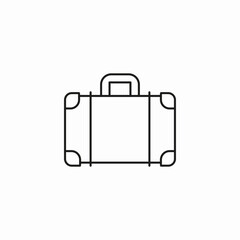 travel suitcase bag icon sign vector
