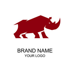 simple modern rhino logo vect...
