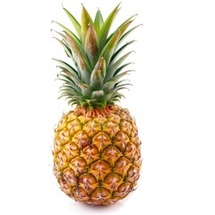 Fresh pineapple, whole, against white background (1)