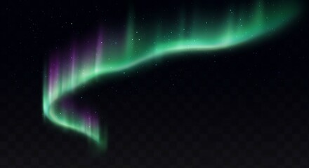 Celestial Dance: Aurora Borealis 3D Render