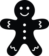 Frosted gingerbread vector icon.