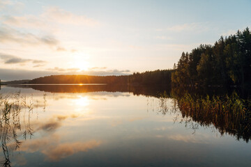 Sunset at a Lake
