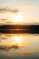 Sunset at a Lake