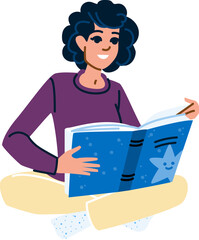 Young woman reading a book in a relaxed posture