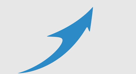 Dynamic blue arrow pointing upwards representing growth, success, and forward momentum