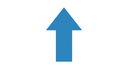 Ascend to success with this bold blue arrow, pointing upward for dynamic growth and positive direction