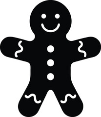 Gingerbread with icing vector icon.