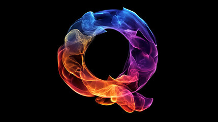 Letter Q colorful gradient vector design