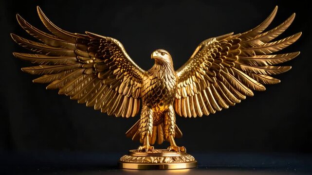 Golden eagle sculpture art design