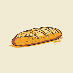 Handcrafted Artisan Baguette Illustratio