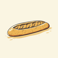 Handcrafted Artisan Baguette Illustratio