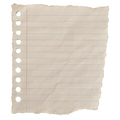 Ripped Notebook Paper with Torn Edges