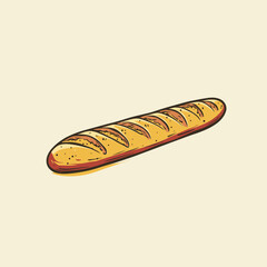 Handcrafted Artisan Baguette Illustratio