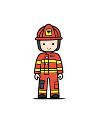 Obraz premium FUMETTO MINIMALE POMPIERE 