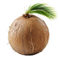 Whole coconut with sprout
