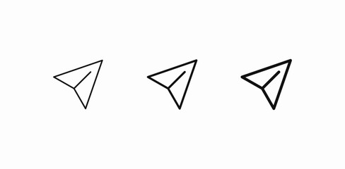 send message symbol paper plane icon sign vector