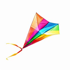Colorful kite with vibrant, geometric design
