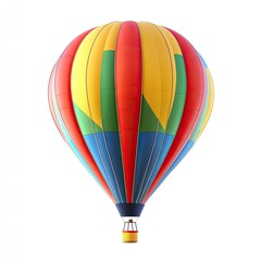 Obraz premium Colorful hot air balloon against white background (24)